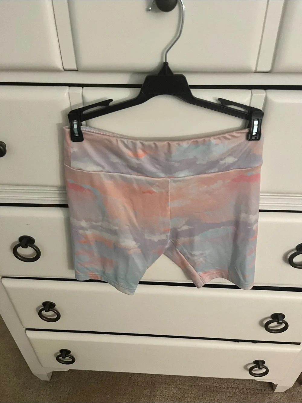 Converse Girls Pastel Tie-Dye Bike Shorts in Pink, Lavender & Blue